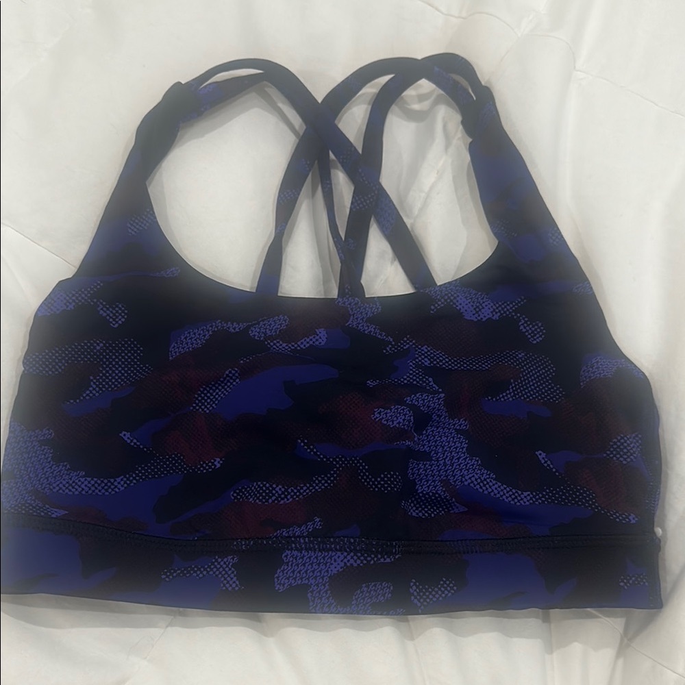 Lululemon Athletica Purple and Black Strappy Sports Bra